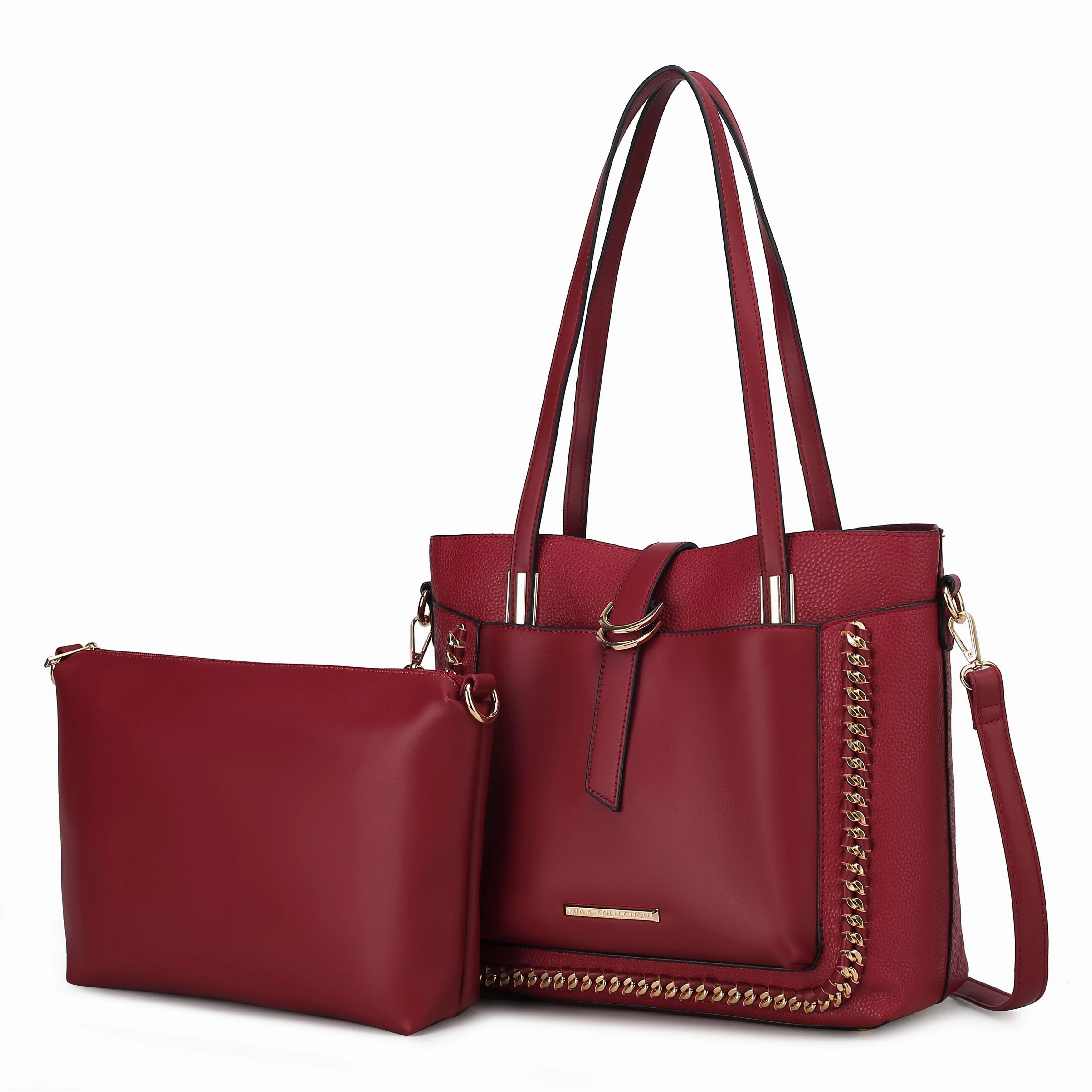 MKF Collection Raya Vegan Leather Women's Shoulder Bag 2 PCS by Mia K.
