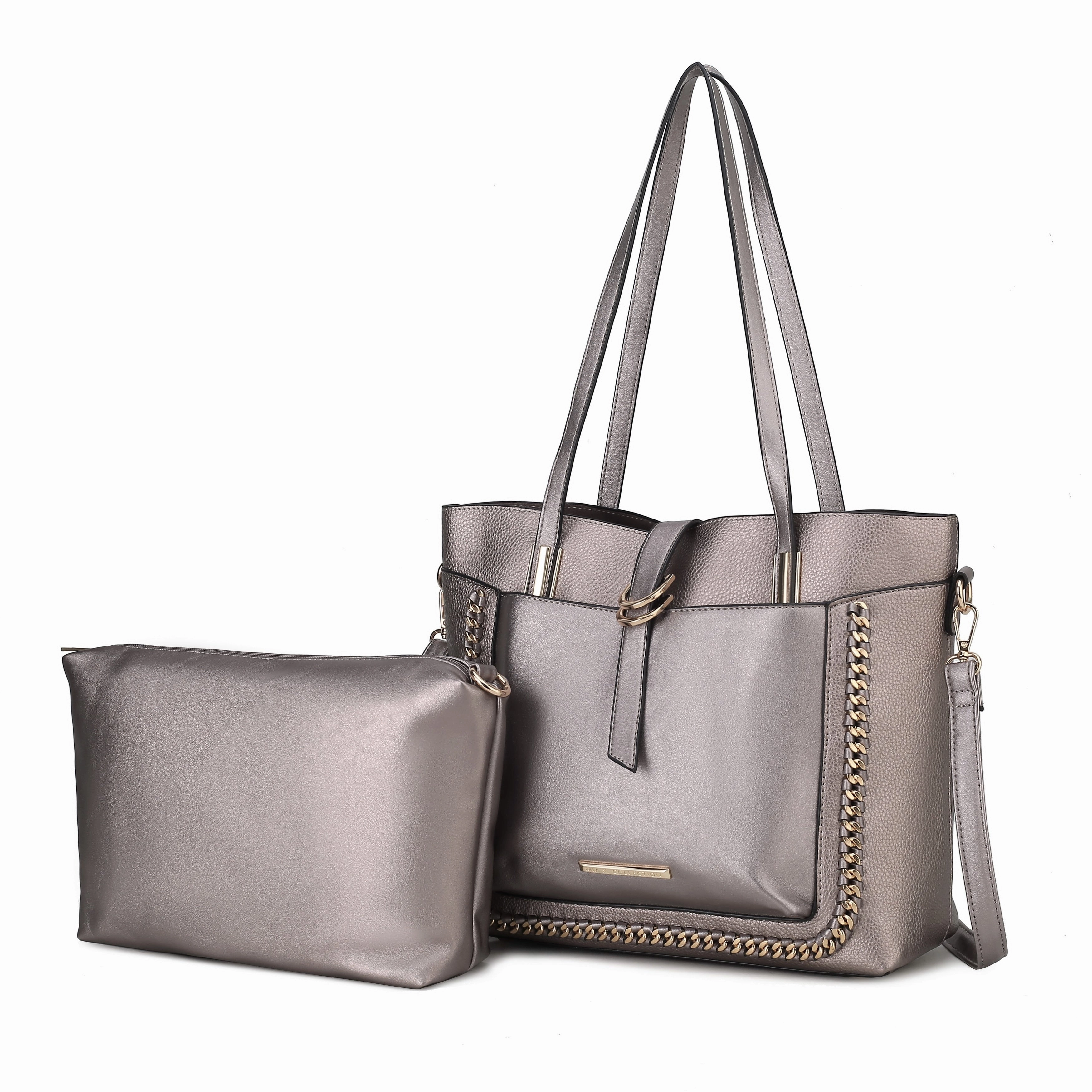 MKF Collection Raya Vegan Leather Women's Shoulder Bag 2 PCS by Mia K.