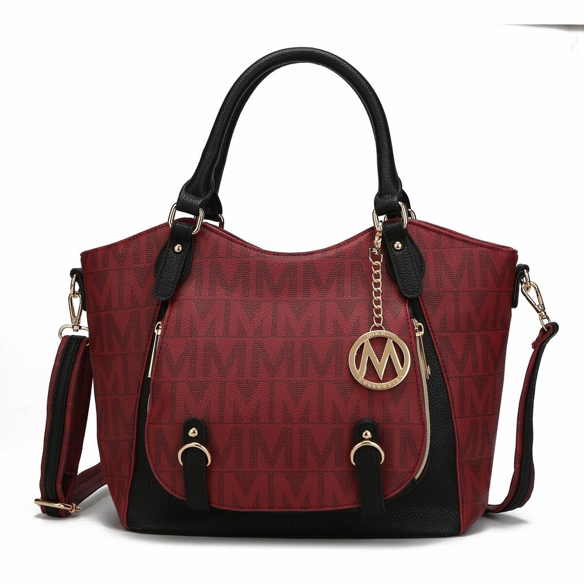 Mkfcollection Fula Signature Shoulder Bag Vegan Leather Designer Handbag