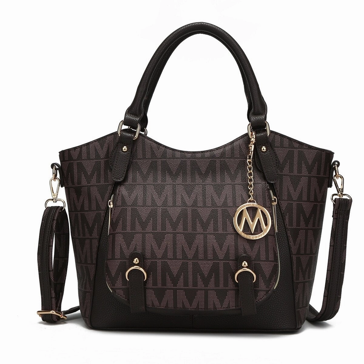 Mkfcollection Fula Signature Shoulder Bag Vegan Leather Designer Handbag