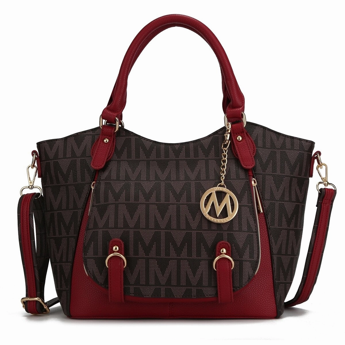 Mkfcollection Fula Signature Shoulder Bag Vegan Leather Designer Handbag