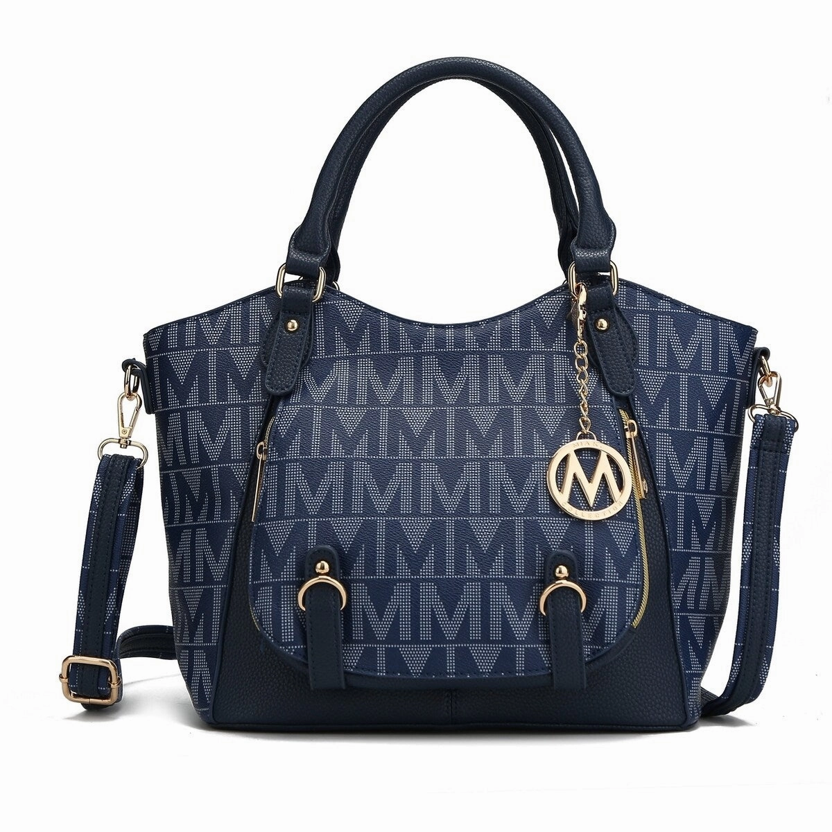 Mkfcollection Fula Signature Shoulder Bag Vegan Leather Designer Handbag
