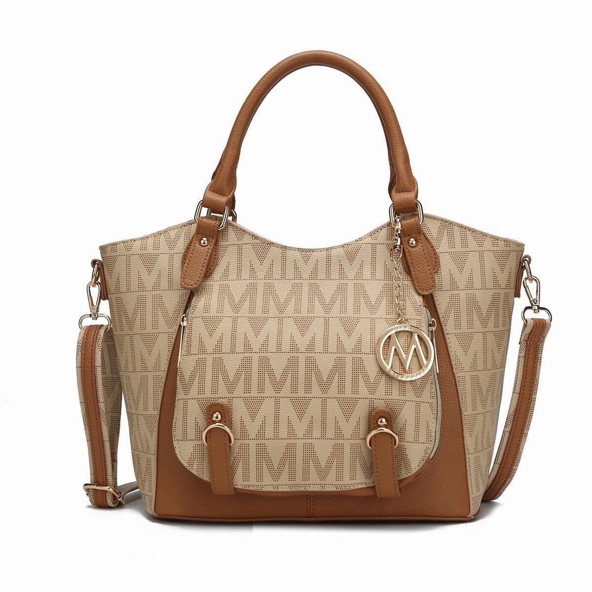 Mkfcollection Fula Signature Shoulder Bag Vegan Leather Designer Handbag