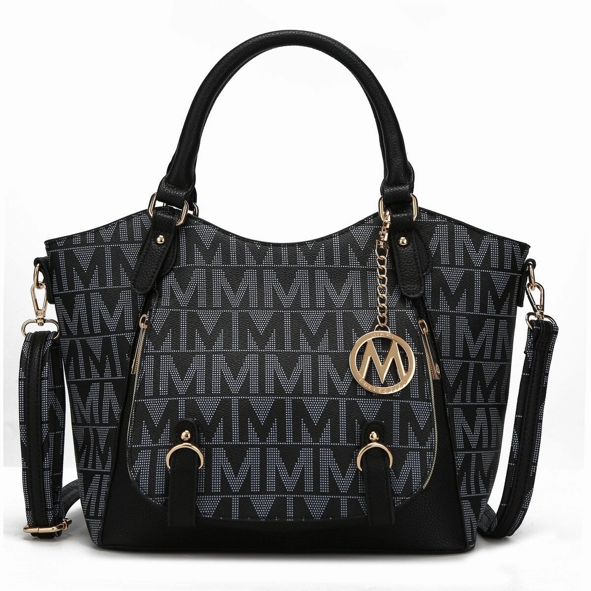 Mkfcollection Fula Signature Shoulder Bag Vegan Leather Designer Handbag