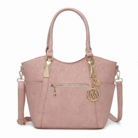 Mkfcollection Hazel Signature Tote Bag Vegan Leather Designer Handbag
