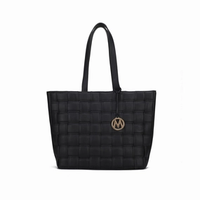 Mkfcollection Rowan Woven Tote Bag Vegan Leather Designer Handbag