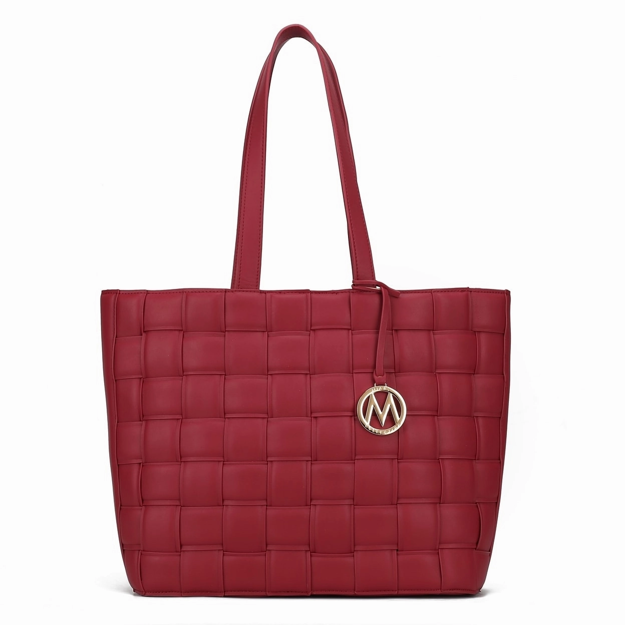 Mkfcollection Rowan Woven Tote Bag Vegan Leather Designer Handbag