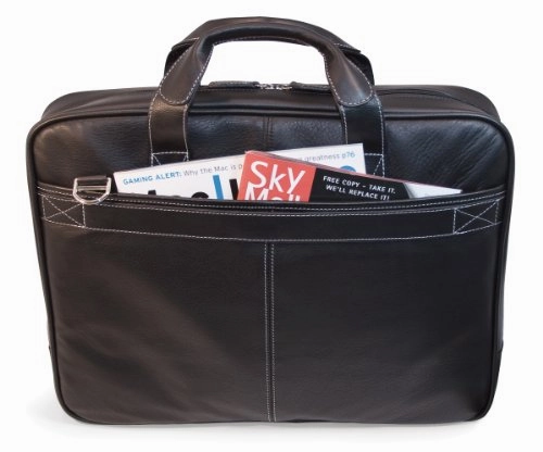Mobile Edge Deluxe Leather Briefcase- 16-Inch Pc/17-Inch Macbook Pro