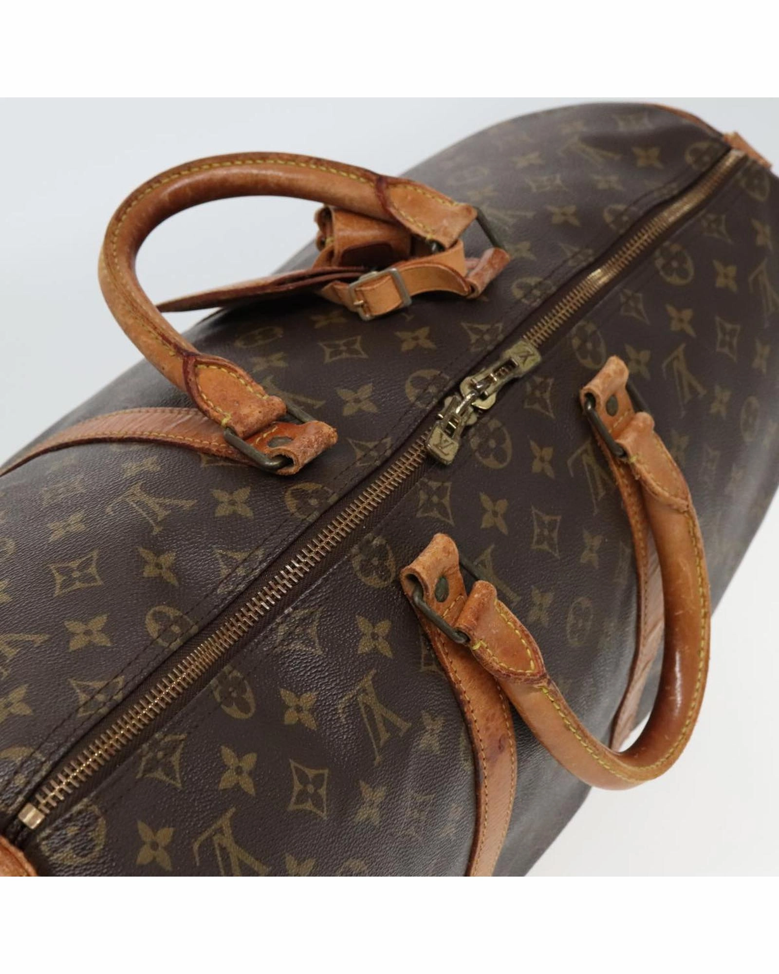 Monogram Canvas Keepall Bandouliere 50 Boston Bag with Shoulder Strap