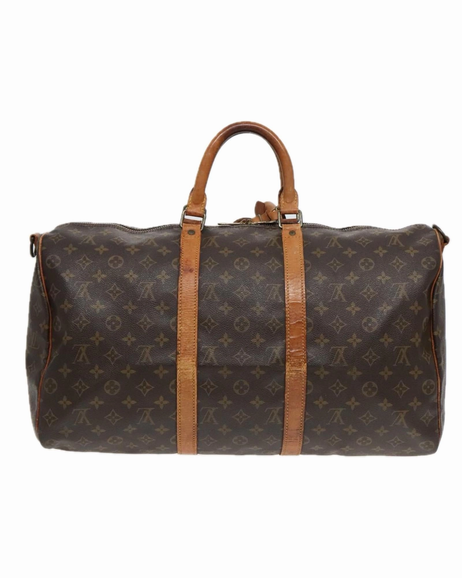 Monogram Canvas Keepall Bandouliere 50 Boston Bag with Shoulder Strap