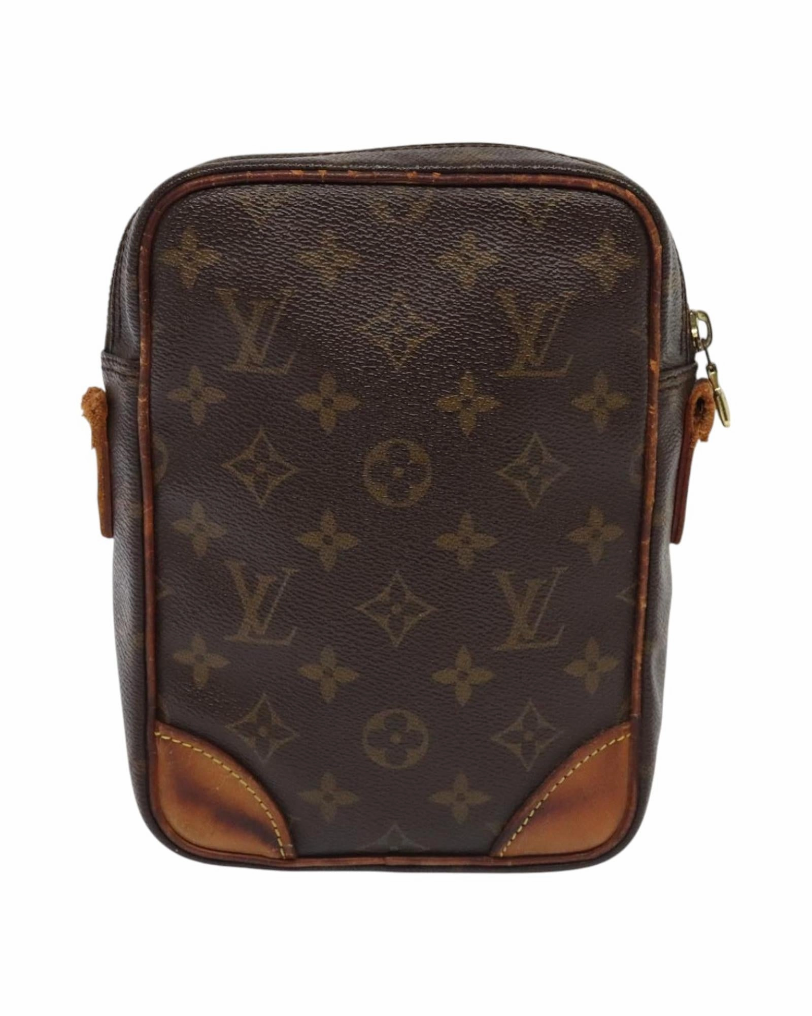 Monogram Canvas Shoulder Bag with Adjustable Strap