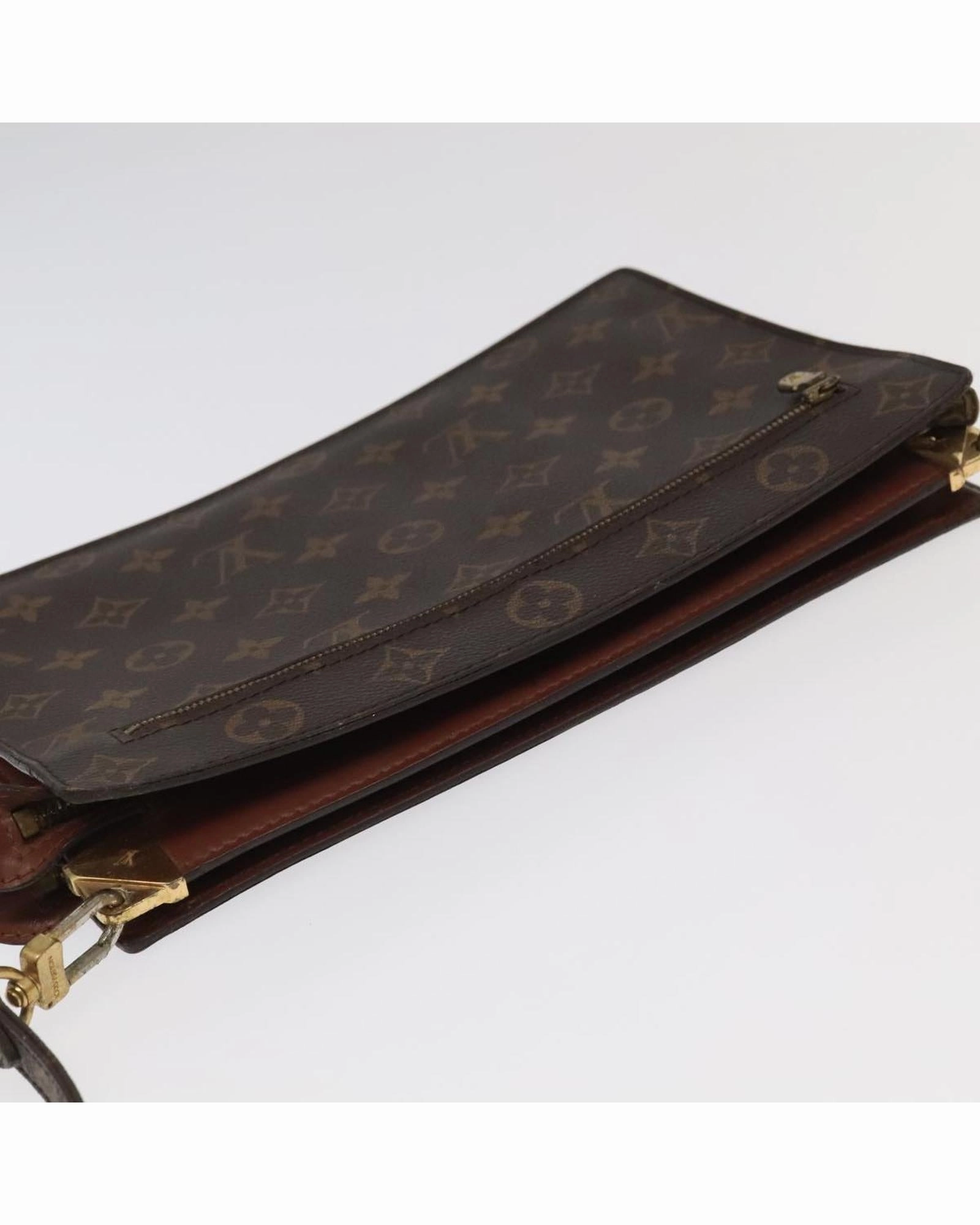 Monogram Canvas Shoulder Bag with  Detailing