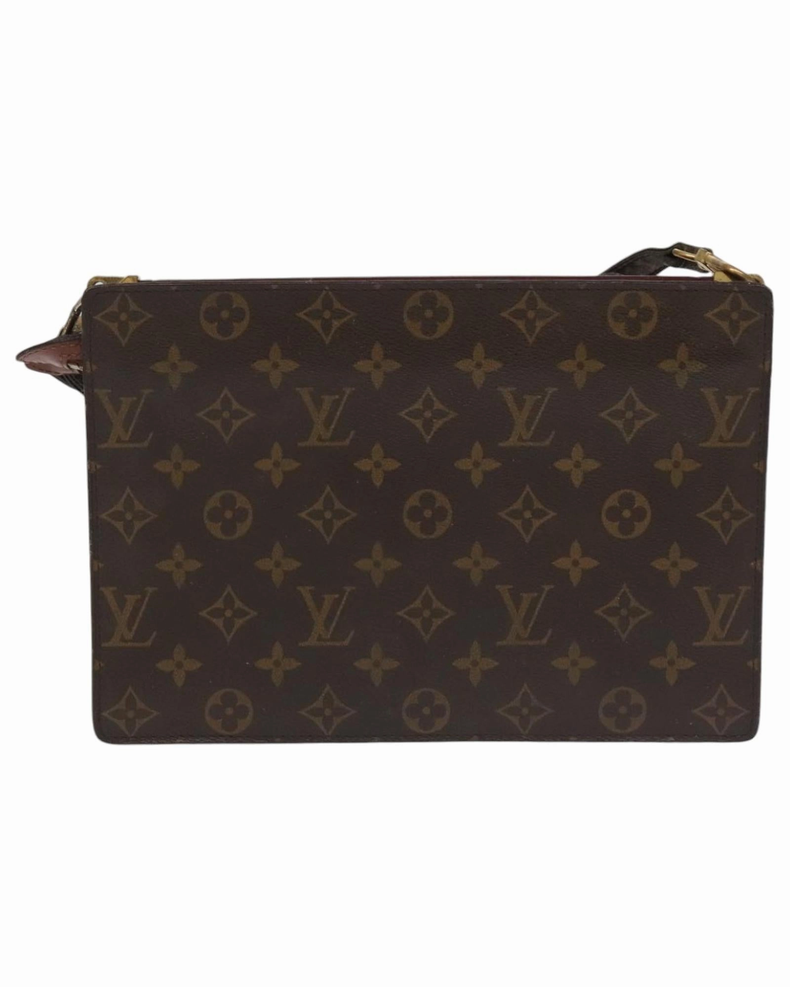 Monogram Canvas Shoulder Bag with  Detailing