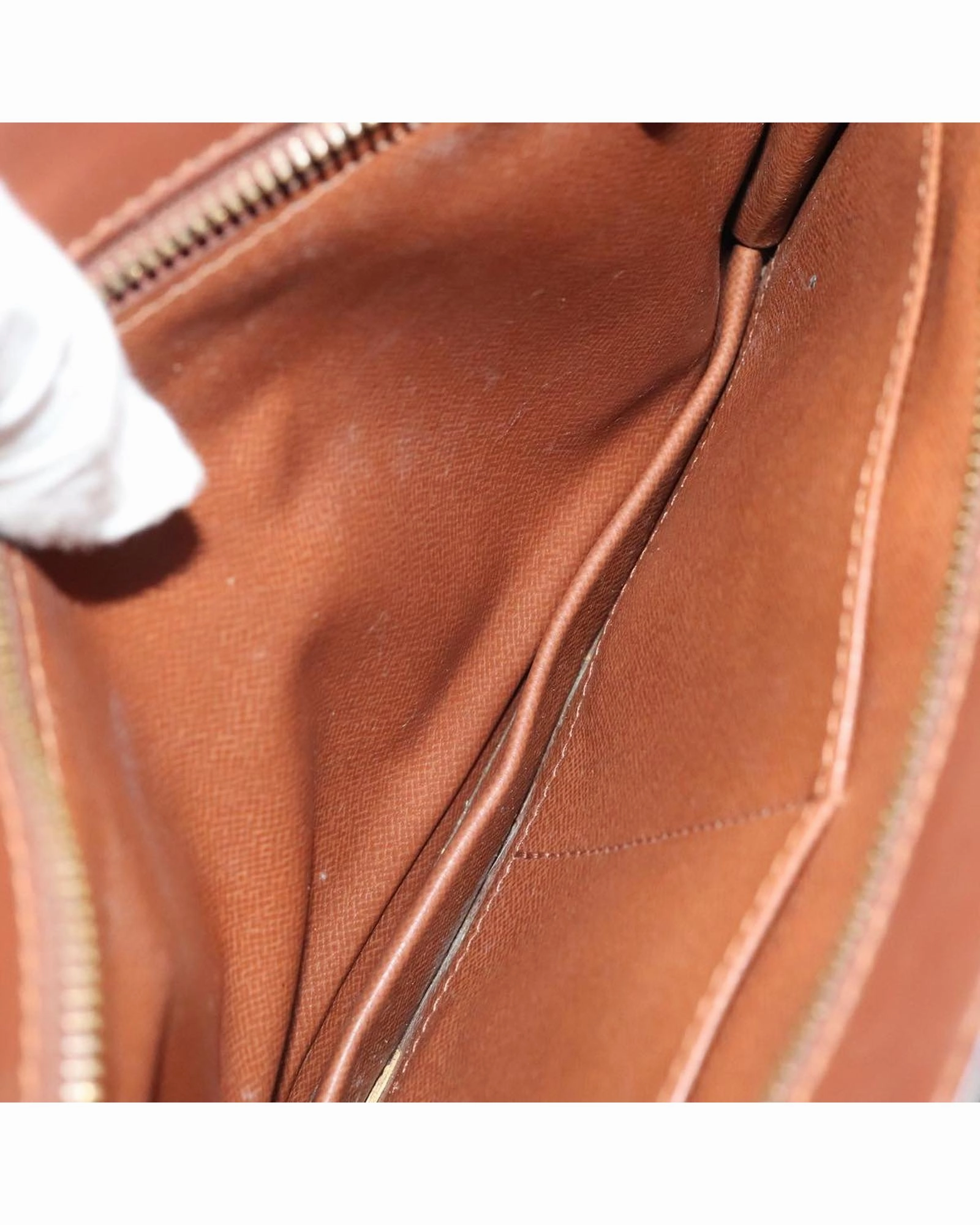 Monogram Canvas Shoulder Bag with  Detailing