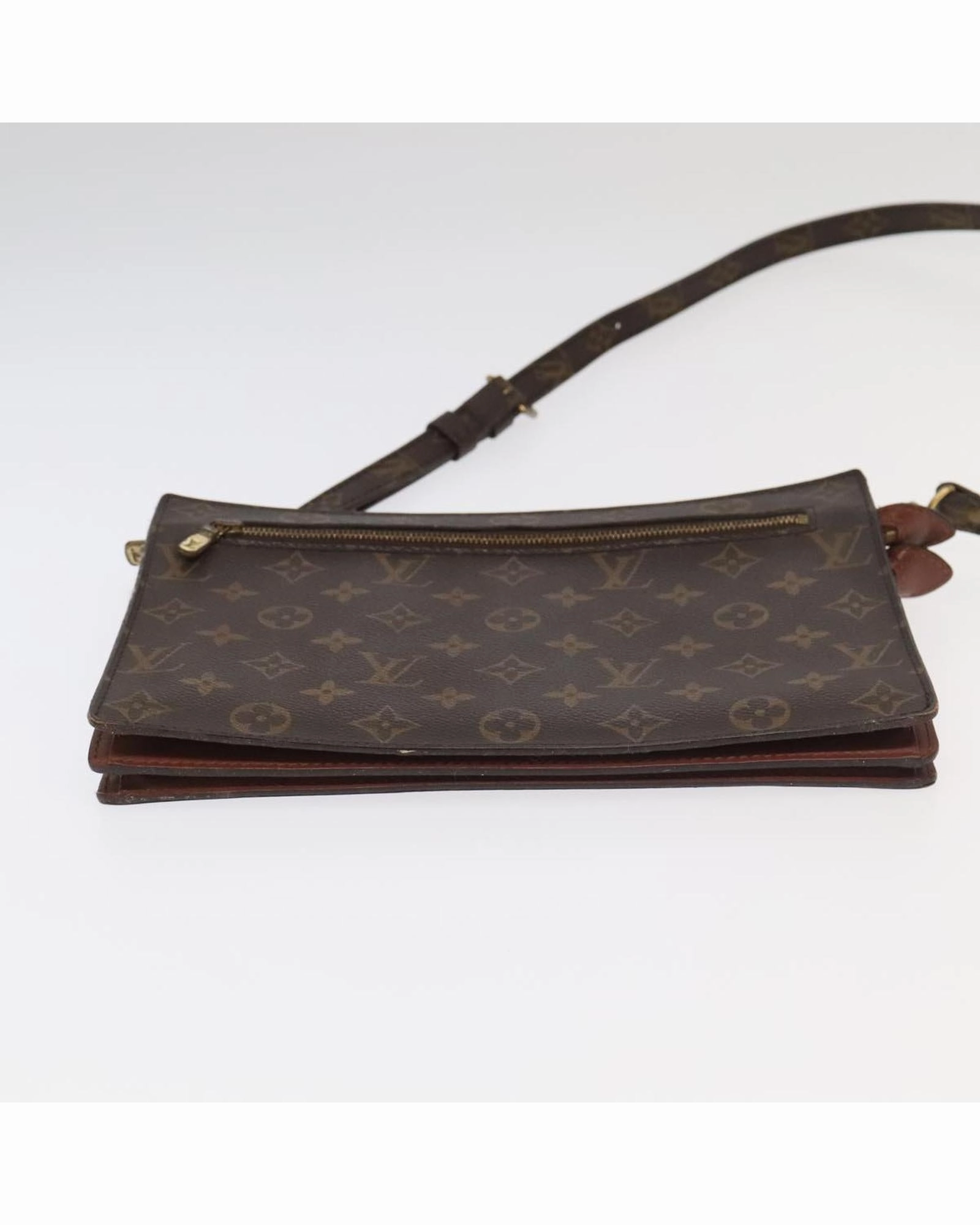Monogram Canvas Shoulder Bag with  Detailing