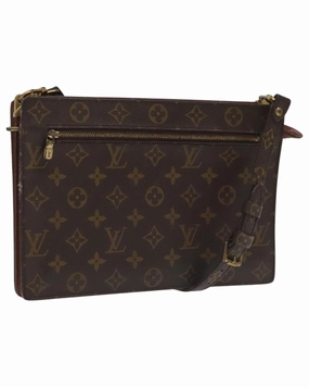 Monogram Canvas Shoulder Bag with  Detailing