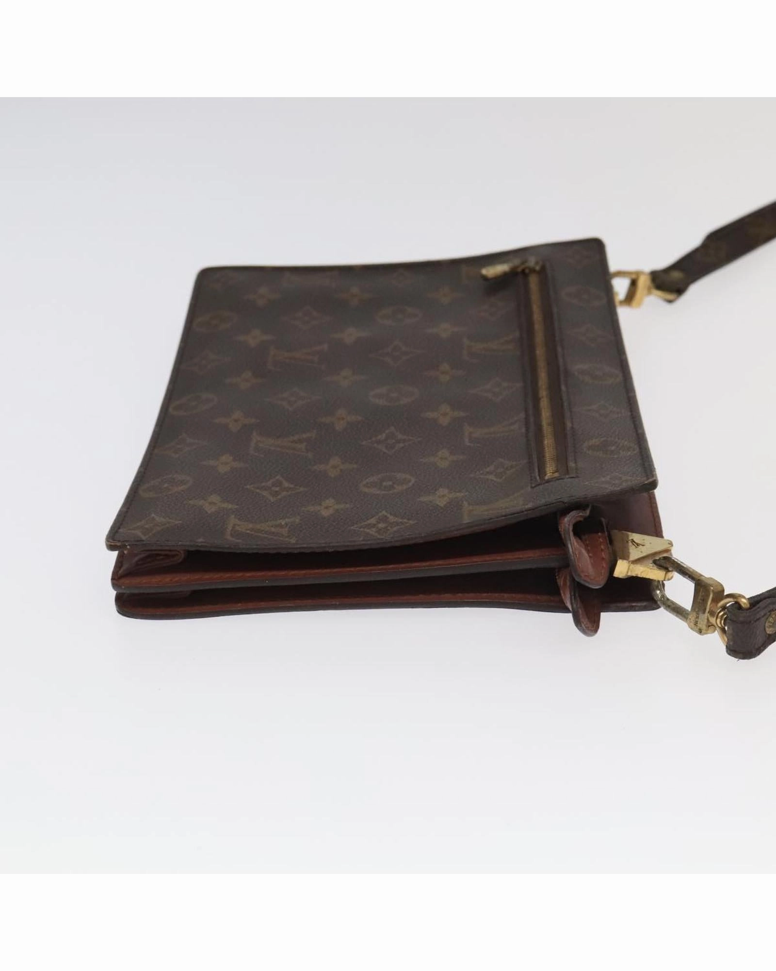 Monogram Canvas Shoulder Bag with  Detailing