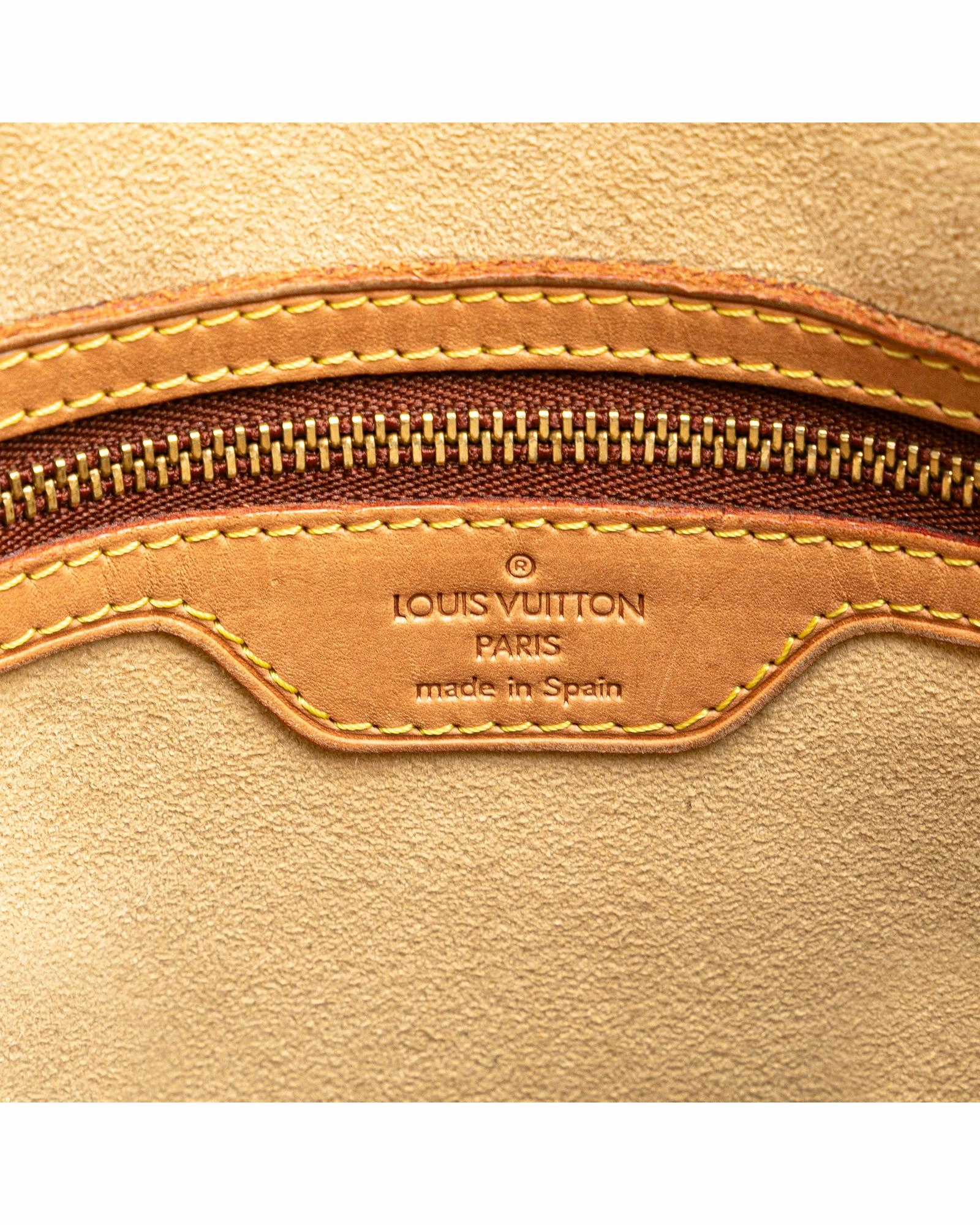 Monogram Canvas Shoulder Bag with Rolled Leather Strap