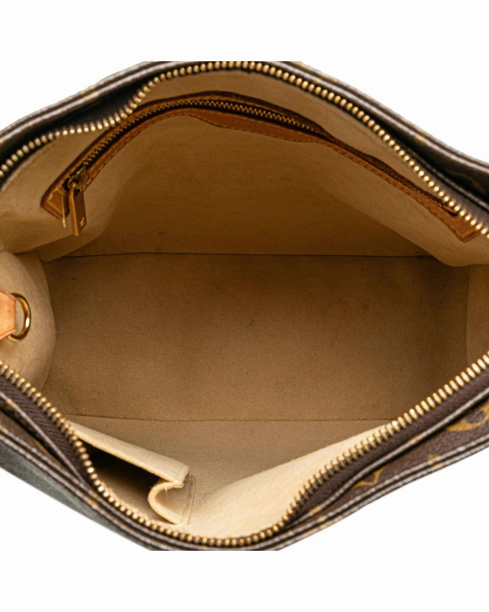 Monogram Canvas Shoulder Bag with Rolled Leather Strap