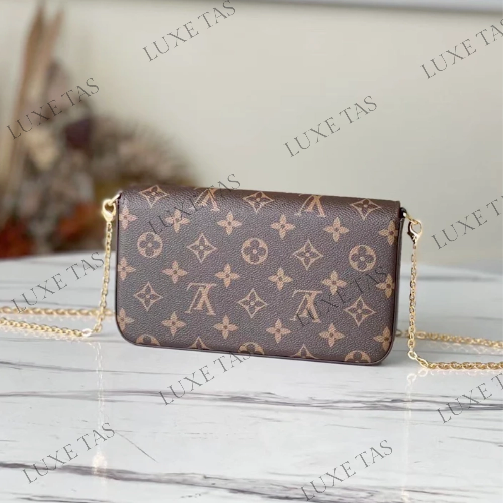 Monogram Flicie Pochette Leather Crossbody Bag for Women