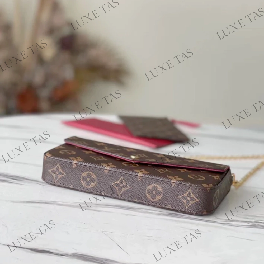 Monogram Flicie Pochette Leather Crossbody Bag for Women