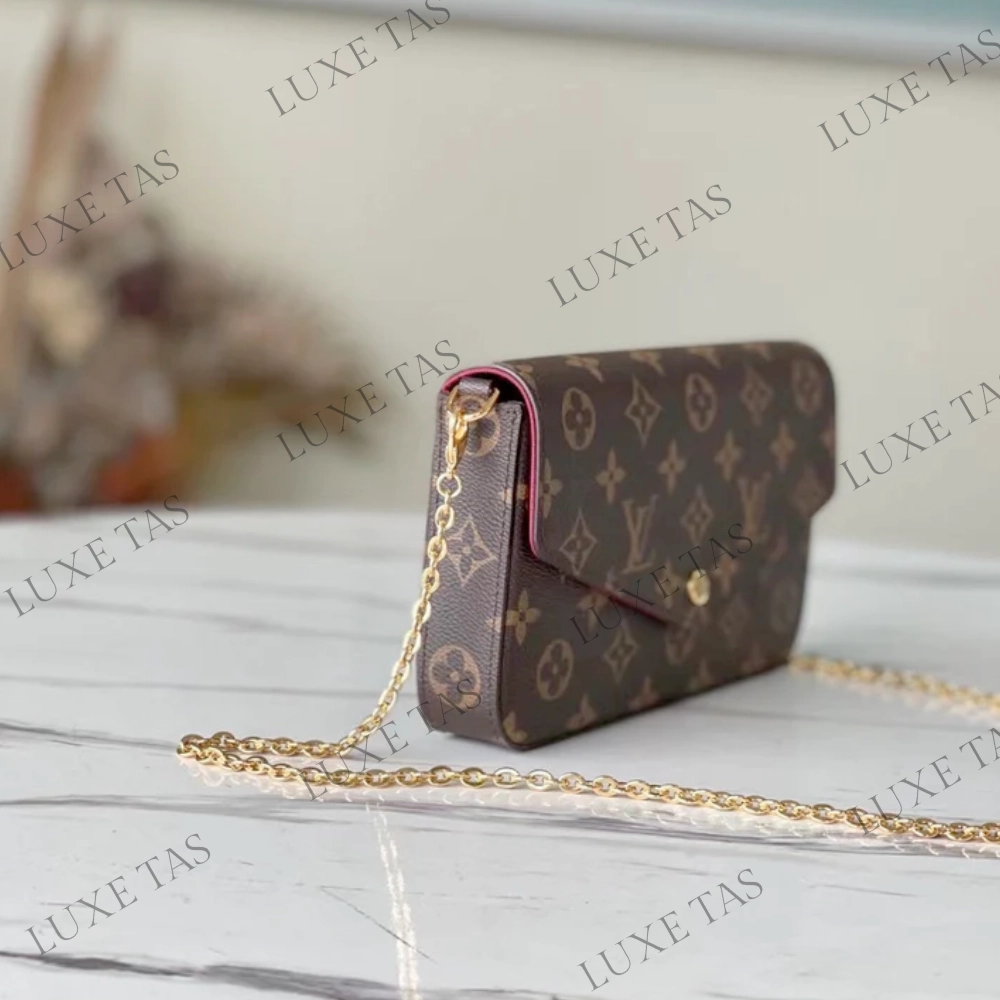 Monogram Flicie Pochette Leather Crossbody Bag for Women