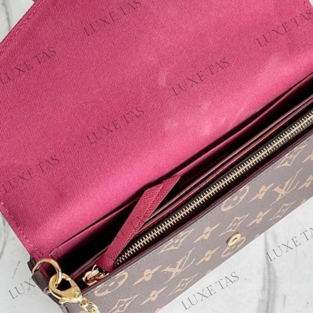 Monogram Flicie Pochette Leather Crossbody Bag for Women