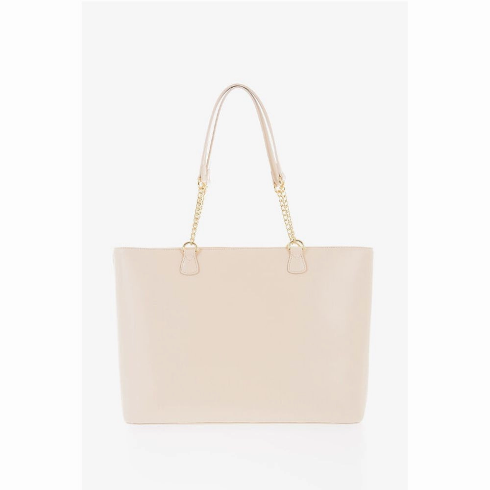 Moschino LOVE Faux Leather Tote Bag with Golden Details