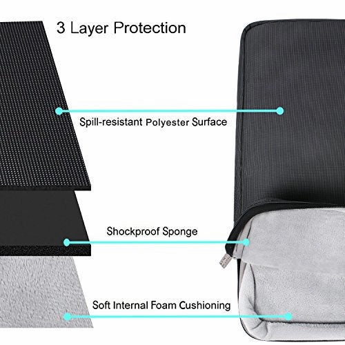 MOSISO Laptop Shoulder Bag Polyester 360 Protective Handbag with Organizer Pockets Compatible