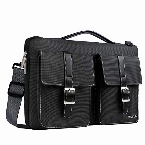 MOSISO Laptop Shoulder Bag Polyester 360 Protective Handbag with Organizer Pockets Compatible