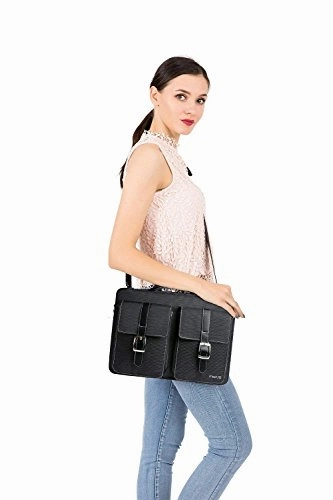 MOSISO Laptop Shoulder Bag Polyester 360 Protective Handbag with Organizer Pockets Compatible