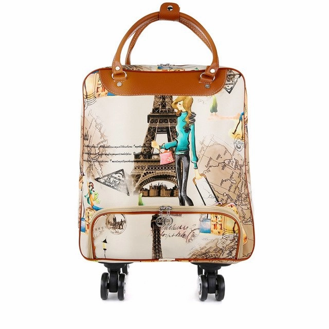 Mulheres Saco Da Bagagem De Rolamento, Cabine Mala De Viagem, Caixa Do Trole Leve, Moda-Carry Ons