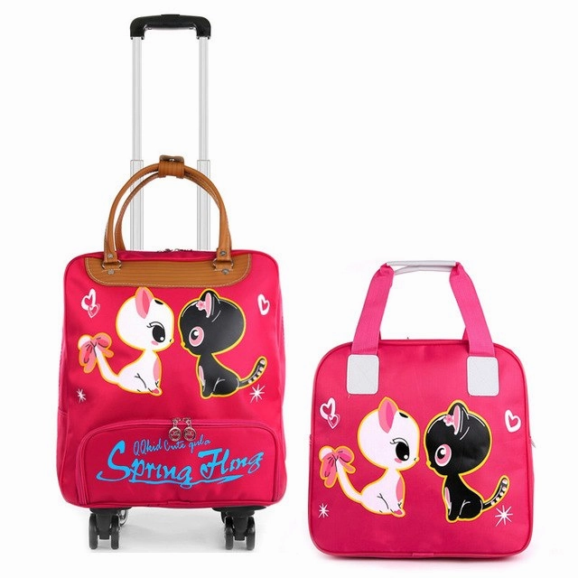 Mulheres Saco Da Bagagem De Rolamento, Cabine Mala De Viagem, Caixa Do Trole Leve, Moda-Carry Ons