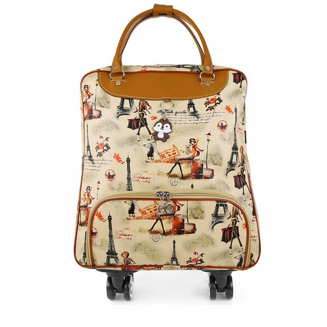 Mulheres Saco Da Bagagem De Rolamento, Cabine Mala De Viagem, Caixa Do Trole Leve, Moda-Carry Ons