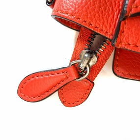 Nano Vermillion Orange Luggage Tote Crossbody Bag