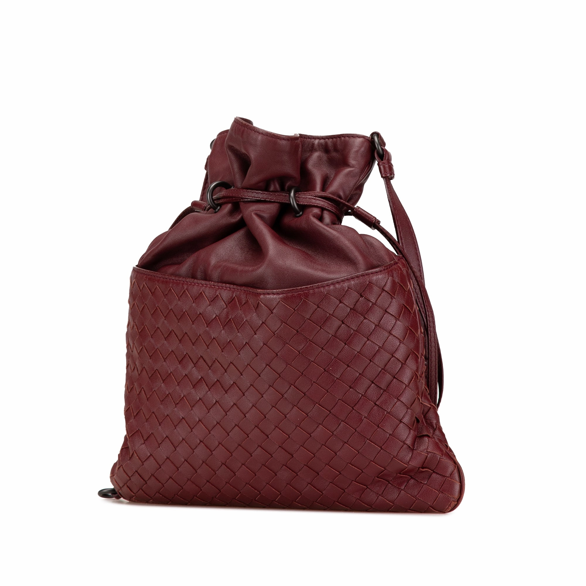 Nappa Intrecciato Drawstring Crossbody