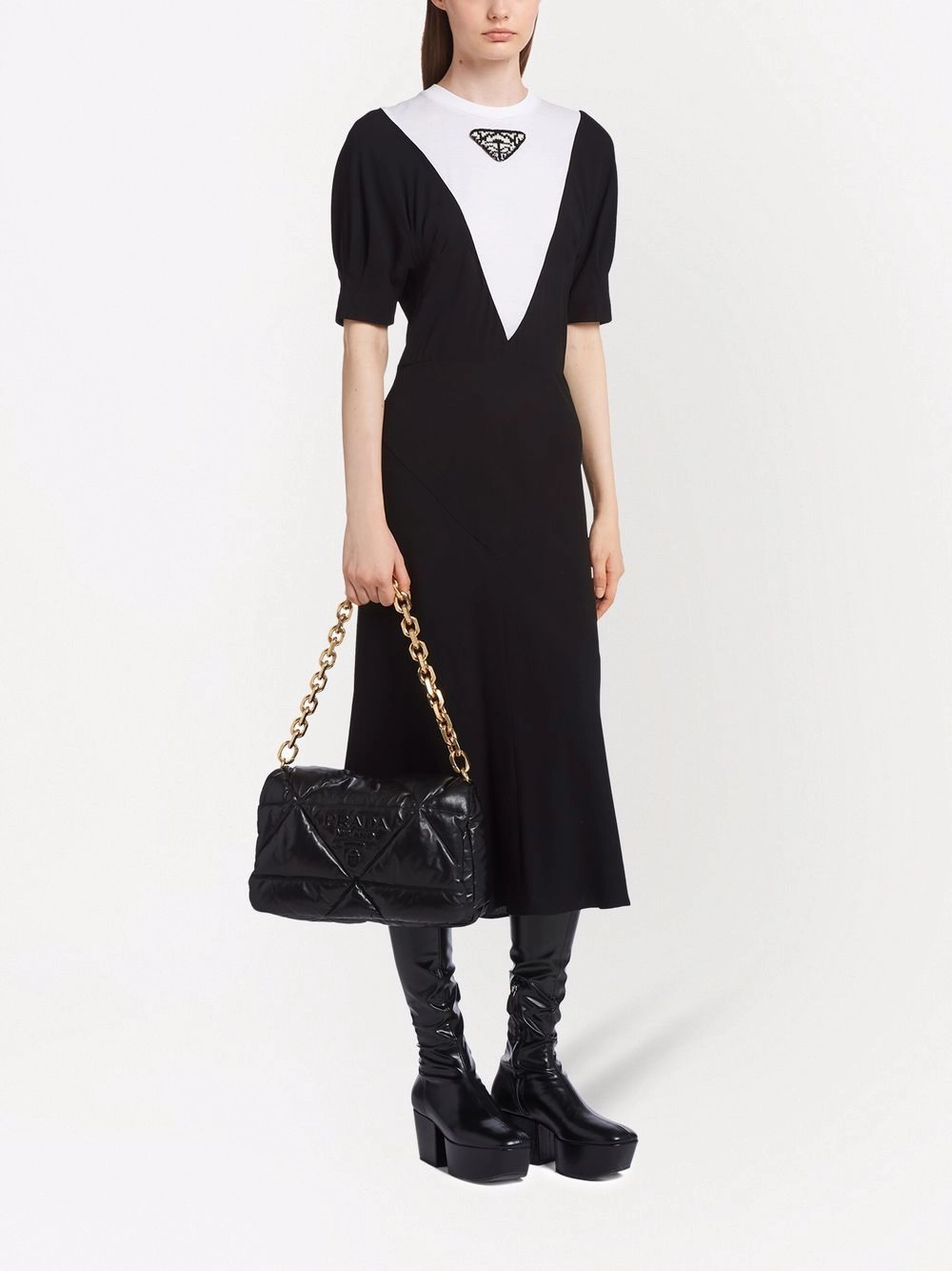 Nappa shoulder bag