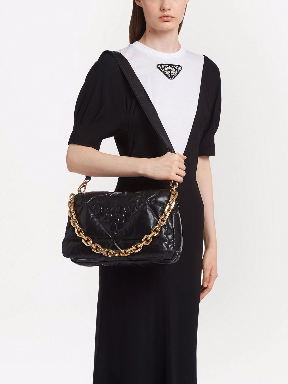Nappa shoulder bag