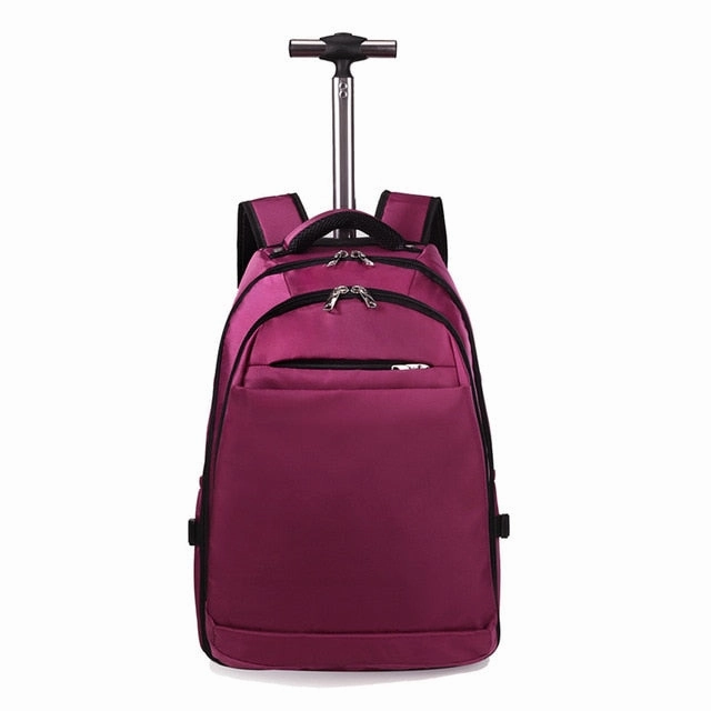 New Men Business Light Travel Trolley Backpack Rolling Luggage Casters Trolley Carry On Suitcase