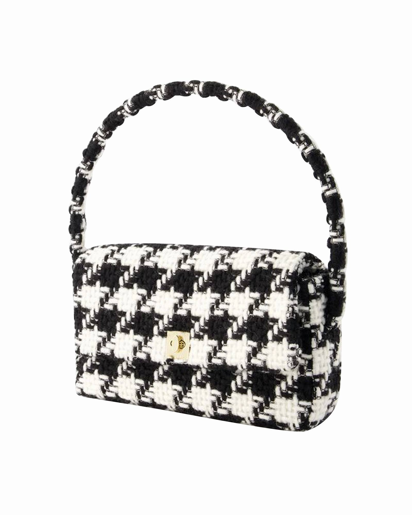 Nico Hobo Bag - Anine Bing - Cotton - Black/White