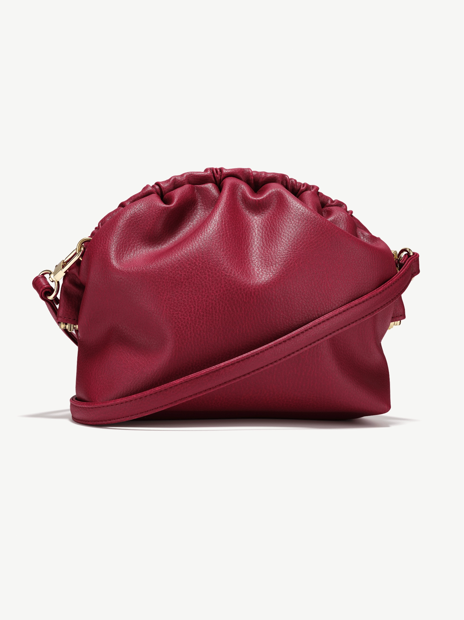 Norma Vegan Grape Leather Large Clutch | Burgundy
