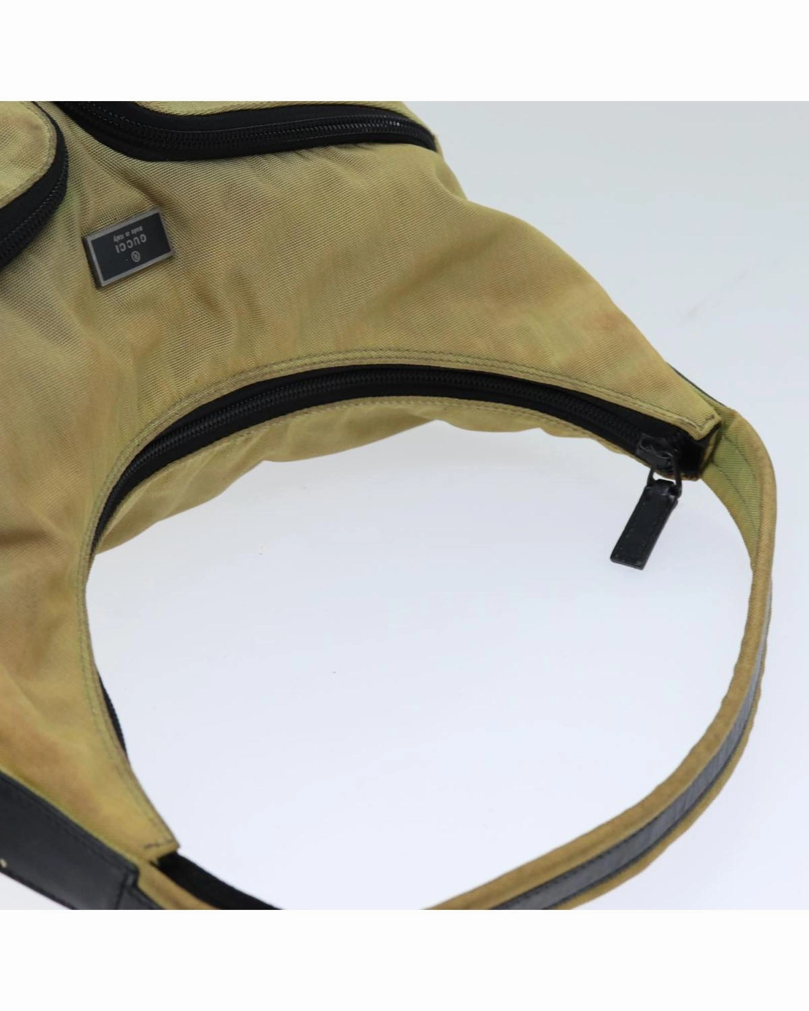 Nylon Shoulder Bag Beige