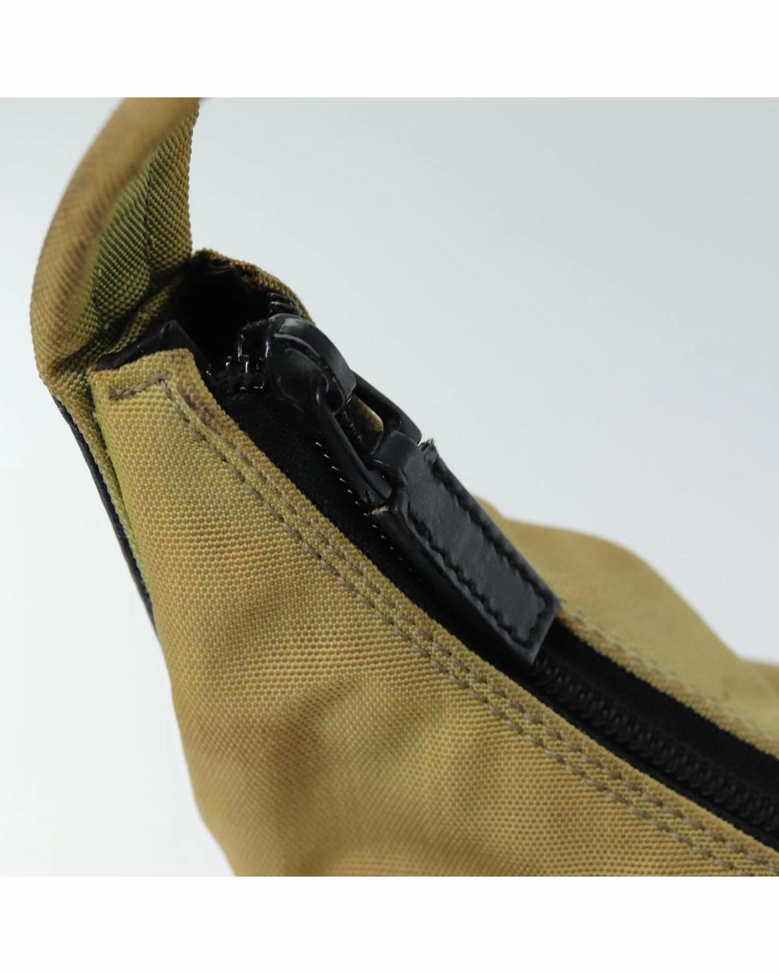 Nylon Shoulder Bag Beige