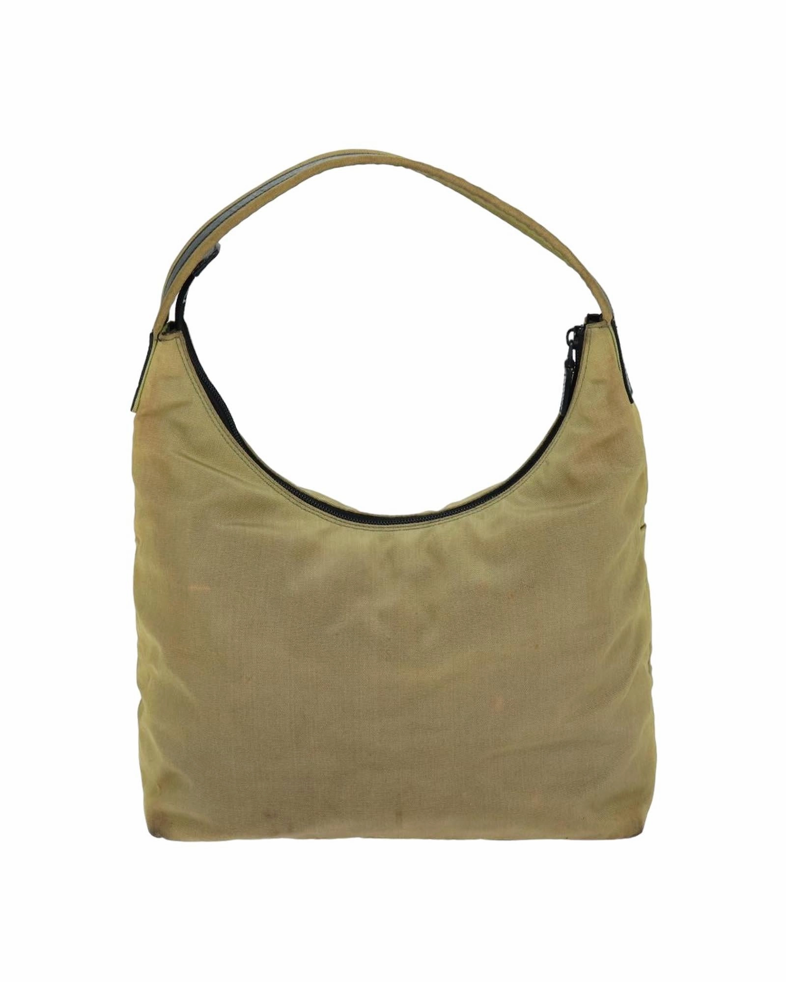 Nylon Shoulder Bag Beige