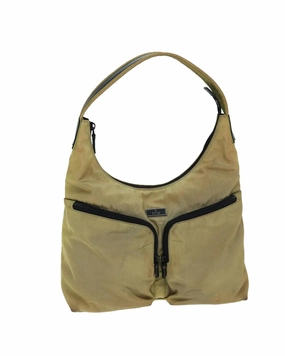 Nylon Shoulder Bag Beige