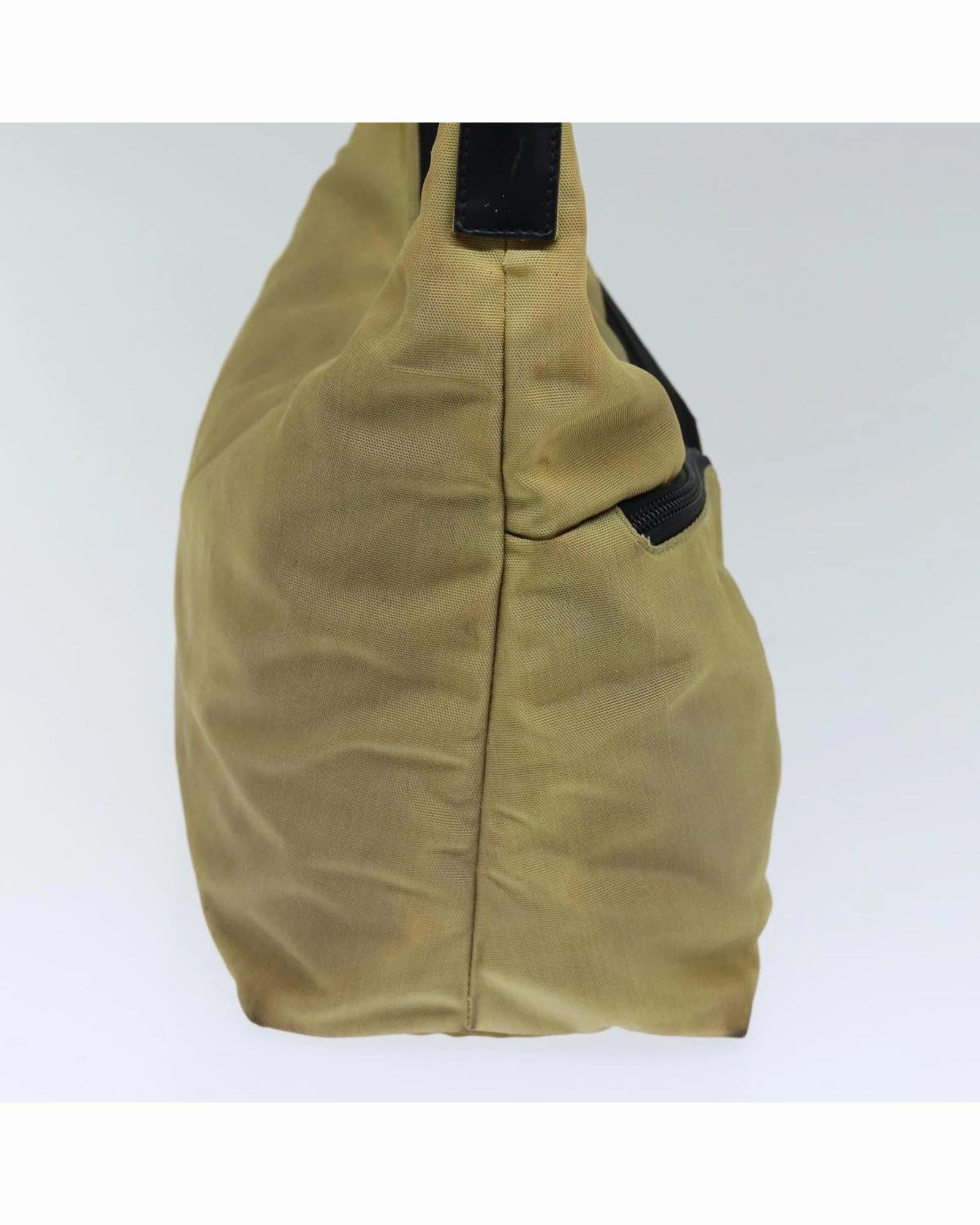 Nylon Shoulder Bag Beige