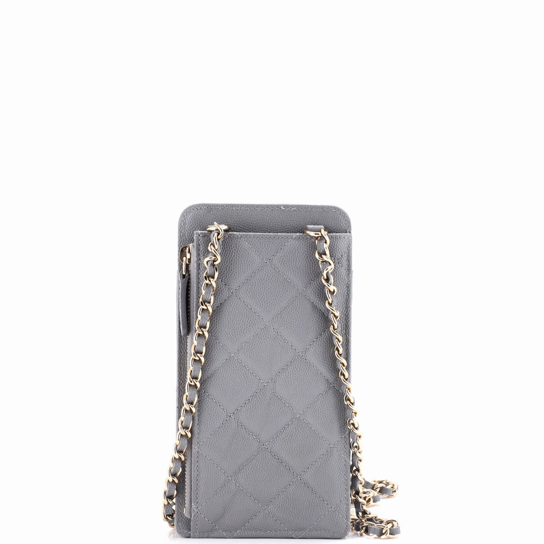 O Phone Holder Crossbody Bag Quilted Caviar