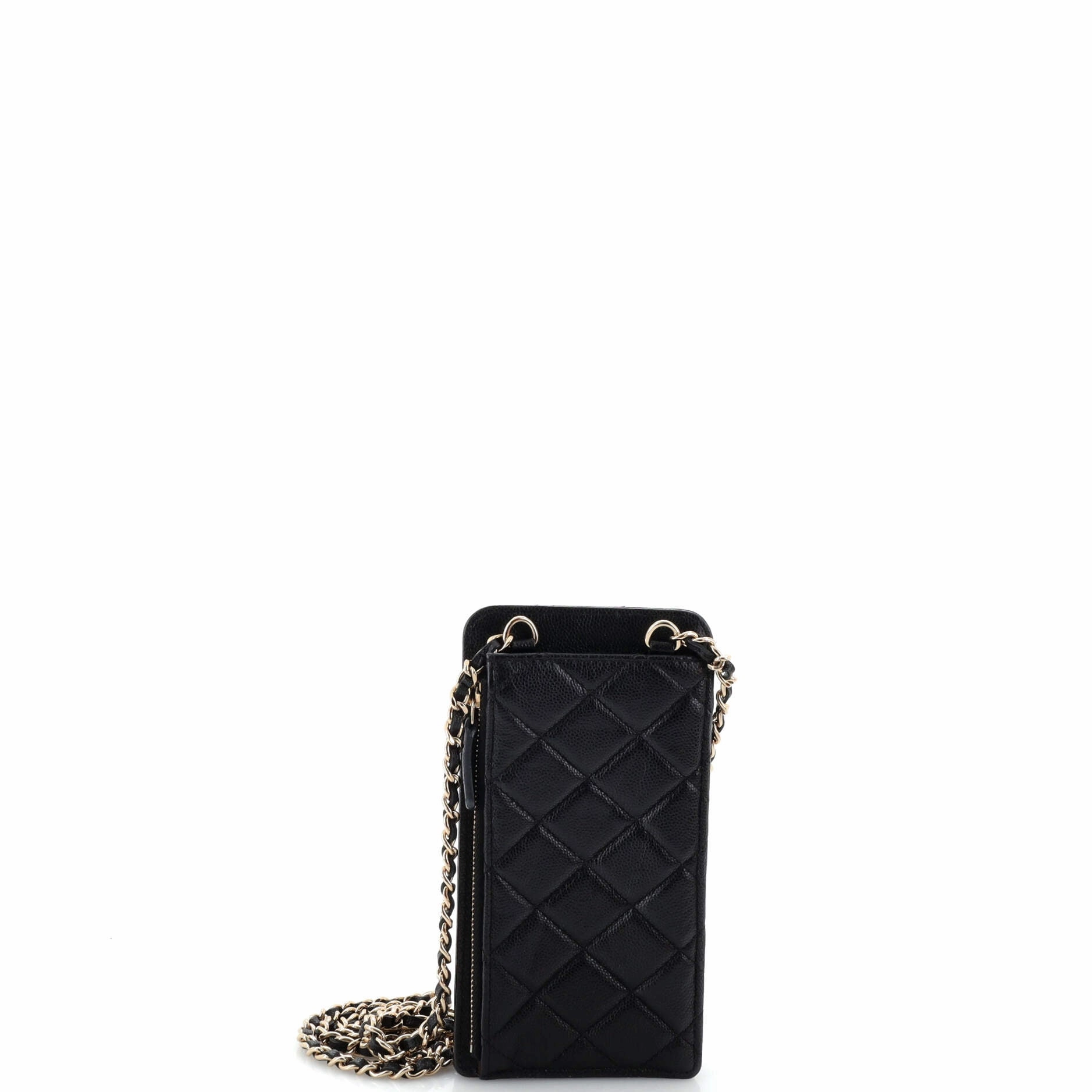 O Phone Holder Crossbody Bag Quilted Caviar