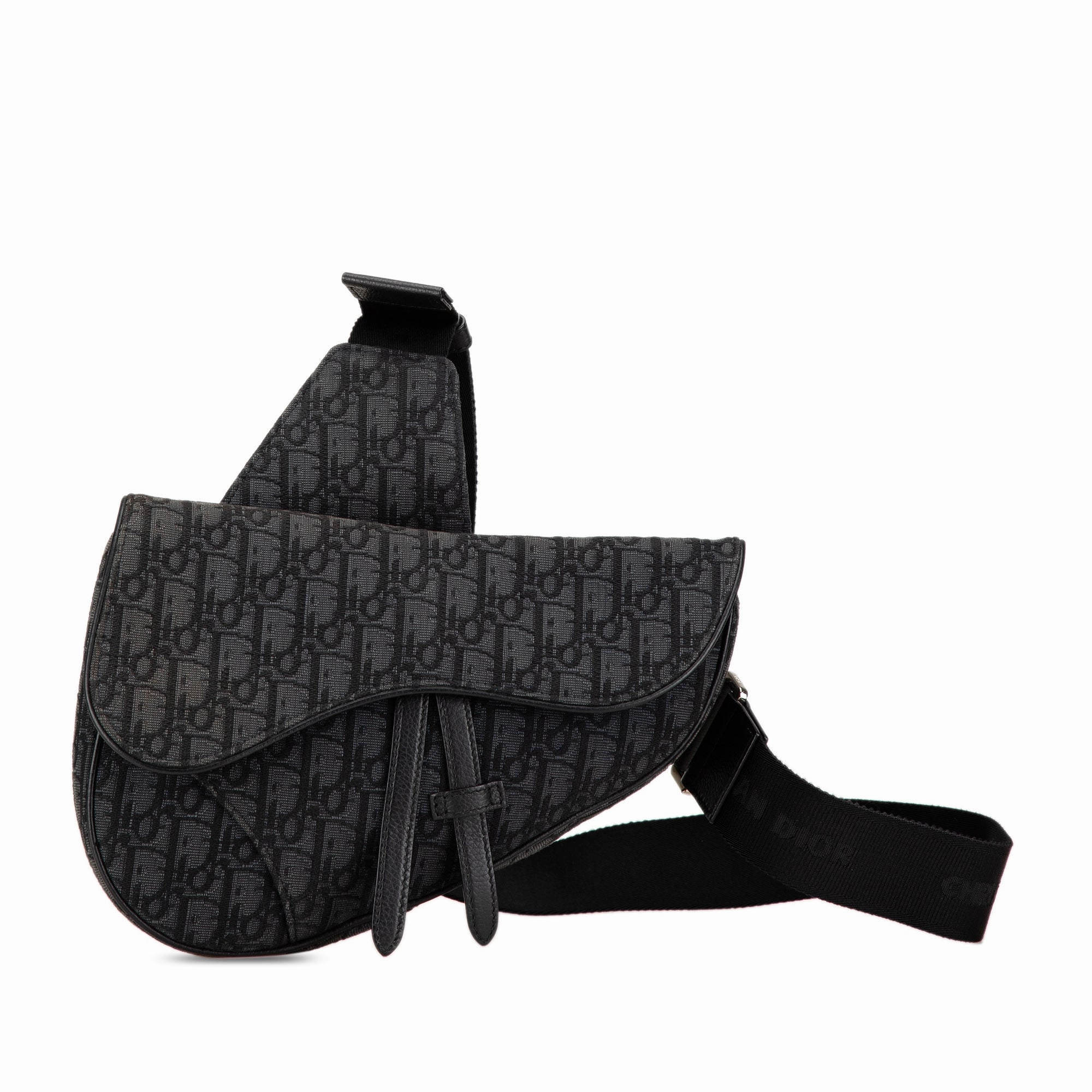 Oblique Canvas Saddle Crossbody