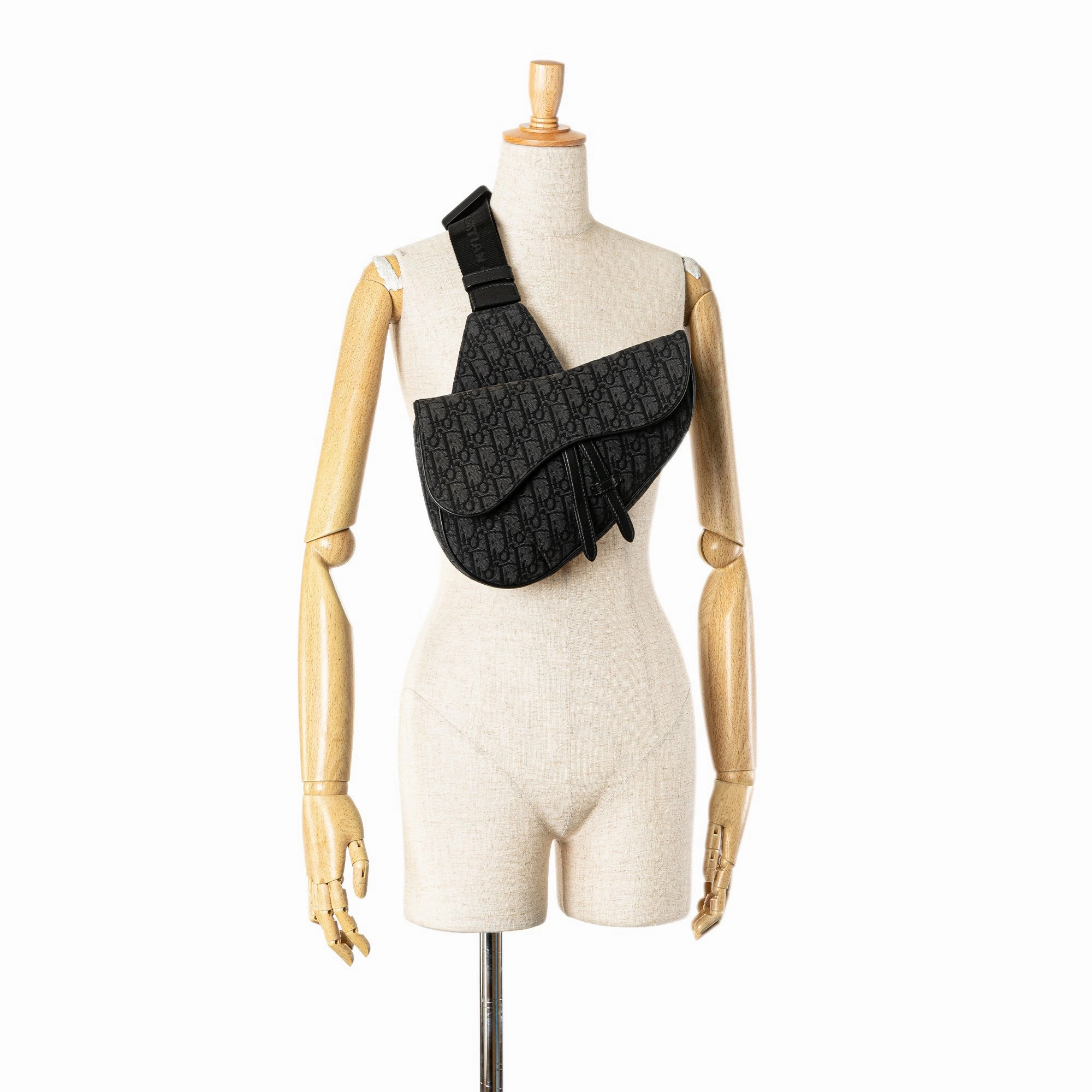 Oblique Canvas Saddle Crossbody